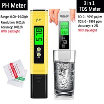 PH측정기 수분 산소 농도 디지털 EC TDS 미터 테스터 펜 수질 PPM 필터 수경 수영 수영장 물 모니터, 14 PH009BL EC004BL