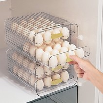 계란트레이 달걀케이스 에그트레이 냉장고 정리함 보관함 수납, 투명 계란 트레이 2단 40구 - 그린