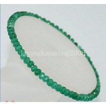 옥팔찌 명품팔찌 생일선물 aaa 천연 2x4mm면 처리 된 녹색 에메랄드 보석 비즈 신축성있는 6 -8.5 빨간색