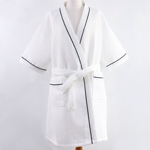 어메니티타올 사계절 와플 호텔 샤워 가운 바스 목욕 로브, 1개, 화이트