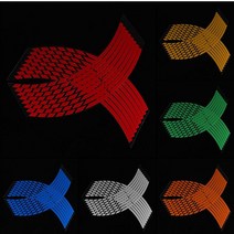 휠스티커 오토바이 반사테이프 데칼 스트립 자전거, 휠스티커흰색BL03194