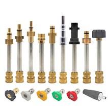 세차기부품 확장 지팡이 랜스 14quot karcher interskol lavor stihl nilfisk용 압력 자동차 와셔 건용 노즐 어댑터 포함, 자주색