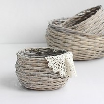 식탁 데코 소품 수납 라탄 바구니 아파트베란다꾸미기 홈스타일링 입주선물 정원 화분 원룸, 대