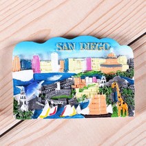 3d 냉장고 자석 스티커 미국 페루 캐나다 베네수엘라 브라질 멕시코 전송 컬렉션 세계 관광 기념품 선물, 12 san diego