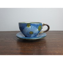 수작업 도자기 컬러풀 찻잔 부부 커피잔 찻잔, 20, 파랑