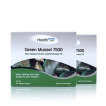 뉴질랜드 초록홍합 헬스업 그린머슬 7500 초록입홍합 오일 2세트, 480캡슐