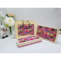 화과자박스10구(민속955(접이식)) 케이스셋트1개 /315 x 130 x 45mm/양갱박스/정과박스/한과박스
