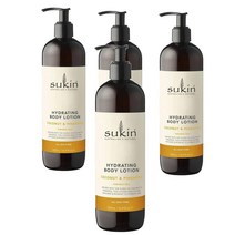 수킨 호주 Sukin Body Lotion 코코넛 & 파인애플 하이드레이팅 바디로션 500ml, 4팩