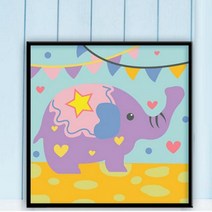 수재샵 코끼리의 꿈 (라운드 2.5mm 3D 가로 20cm X 세로 20cm) 보석십자수