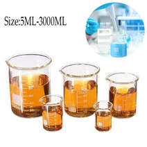 계량컵 3000ml-5ml 파이렉스 유리 비커 붕규산 gg-17 눈금 비커 측정 유리 화학 비커, 25ml