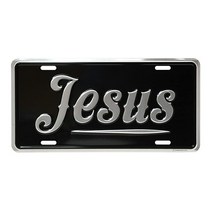 영감을 주는 디럭스 번호판 - Walk by Faith | 범용 자동차 자동 태그 녹 방지 내후성 내구성 헤비 게이지 엠보싱 알루미늄 에나멜 마감 미국 제조