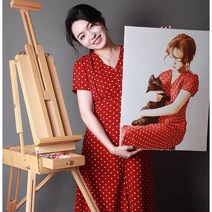 웰라이프 주문제작 DIY그림그리기 유화그리기 세트 36 42색 DIY명화그리기 캔버스페인팅, 36색-30*40