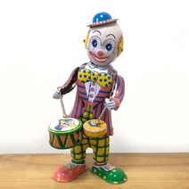 빈티지 레트로 틴토이 양철 태엽 삐에로 장식 소품, 단품