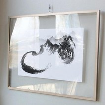 투명액자78CmX56Cm 호랑이수묵화.꾸밈, 골드브라운／이미지4