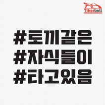 차량스티커 토끼같은 자식들이 타고있음 첫차선물 레이꾸미기 레이실내 데칼시트 데칼, 1개, 레드