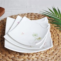 허브하트 사각5 .6 .8쿠프 1P / 국산 고급도자기, 사각6쿠프, 1개