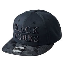 가마 카츠 (Gamakatsu) 플랫 브림 캡 (BLACK WORKS) GM9895 블랙 블랙 LL
