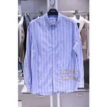 [AK PLAZA] 본[BON] 블루 스트라이프 셔츠 자주페인팅 BN0MBA378