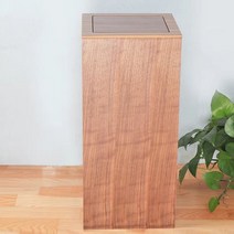 고급 원목 사각 쓰레기통 휴지통 우드 인테리어 스퀘어 심플, A 30x30x65