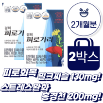 하루2알 2개월분 밀크씨슬 실리마린 130mg 로사빈 홍경천추출물 200mg 비타민 7중 복합 기능성 개별포장 피로개선제 피로회복제 직장인 필수품