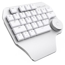 한손 키보드 매크로 유선 USB 텐키리스 이쁜 예쁜 스타크래프트 사무실 키보드 주식, 화이트
