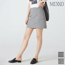 미쏘 모노톤 체크 미니 스커트 MIWWH9506C