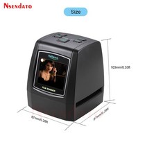 필름 스캐너 고해상도 14MP/22MP 110 135 126KPK 슈퍼 MM 네거티브 포토 스캐너 35mm 2.4 "LD 슬라이, 02 EU Plug_01 ( =0.5m