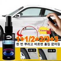 1+1/2+2/3+3 자동차 스크래치 수리 도장 보수 차량 외관 관리 자동차 색갈 복원, 100ml세트*8