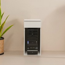 PC 컴퓨터 본체 서랍 수납장 300, 화이트