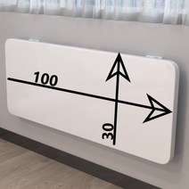 벽걸이 접이식 테이블 식탁 주방 콘솔 보이지 않는 벽 식탁 선반, 100x30 [흰색 페인트]