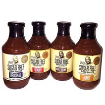 G Hughes Sugar Free BBQ Sauce Set G 휴즈 슈거프리 비비큐 소스 세트 18oz(510g) 4팩, 1개