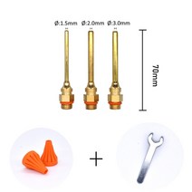 무선 글루건 핫멜트 전동 충전 미니 실리콘총 롱 노즐 대구경 소구경 1.0x36mm 1.5x55mm 1.5x70mm 강재 렌치 3pcs, 2.0-70mm-3