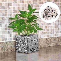 현관타일 현관데코타일 주방 거실벽 석재타일 세라믹 타일 조각 깨진 Diy 공예 불규칙한 크리스탈 스테인드, 02 BlackWhite