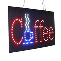 Coffee Sign TOPKING Signage LED Neon Open Store Window Shop Business Display Grand Opening G, 1