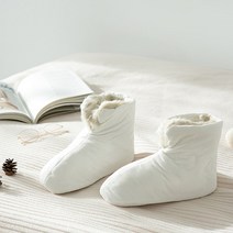 거실 부츠형 털슬리퍼 화이트 따뜻한실내화