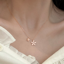 데이지꽃 패션 팬던트 여성 여자 주얼리 목걸이