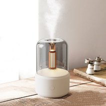 120ML 촛불 램프 아로마 디퓨저 공기 가습기 전기 아로마 테라피 디퓨저 USB 데스크탑 장식 야간 조명, 하얀