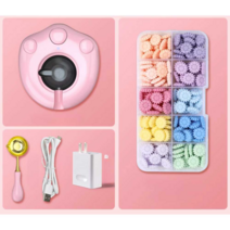 고양이 씰링 왁스 세트 실링왁스 비즈 대용량 다꾸 왁, 고양이 발톱 워머 + 10개 색상