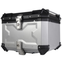 [등받이 무료] 오토바이 알루미늄 탑박스 25 35 45 55 65 80L 100리터 스쿠터 배달통 피자 가방 PCX 알탑 짐대 슈퍼커브 베스파 브라켓 바이크 리어백 사이드백 박스, 65L, 블랙