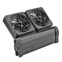 어항 냉각기 쿨링팬 수족관 냉각 팬 음소거 멀티 앵글 온도 제어 워터 쿨러 농업 물고기 탱크 조정 가능 저소음 어항냉각기, [01] US 2 Fans