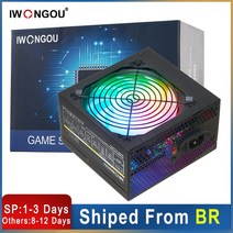 파워서플라이 IWONGOU Fonte RGB 컴퓨터 전원 공급 Atx PC 게이머 액티브 PFC 600W 80 110V 700W, 12.영국 플러그 - 500W
