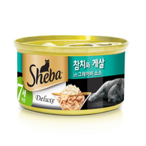 마즈 쉬바 반려묘용 7세이상 간식캔, 5개, 참치 + 게살 혼합맛