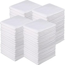 Shimeyao 40팩 표백 방지 타월 극세사 흡수성 살롱 헤어 빠른 건조 핸드 벌크 40.6 x 73.7cm(16 29인치) 체육관 목욕 스파 면도 이발소용 (그레이) 5, White
