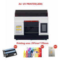UV 프린터 A3 R1390 Procolored 다기능 평판 인쇄기 A4 휴대폰 병 목재 유리 양초 프린터, 12.A4 with 250ml ink  미국 플러그