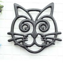 고양이 주물냄비받침 철제 티팟받침 이쁜식탁