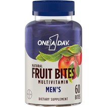 One A Day Mens Natural Fruit Bites Multivitamin 원어데이 남성용 프루트 바이트 멀티비타민 60정(2팩)