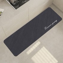 폴라도레 소프트 규조토 발매트 주방 싱크대 욕실 매트 화장실 러그 미끄럼방지, 다크네이비