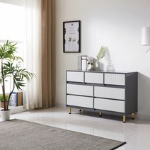 Sunshine 와이드 진열서랍장 진열장 수납장 선반 다이 선반장 장식장 디자인 1200 4색상, 그레이화이트
