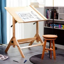유화 테이블 원목 이젤 거치대 건축과 책상 화판 화방