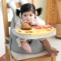 본베베 아기 점보 유아 이유식 본범보의자, 01. Shmmering Gray+Flower Gray